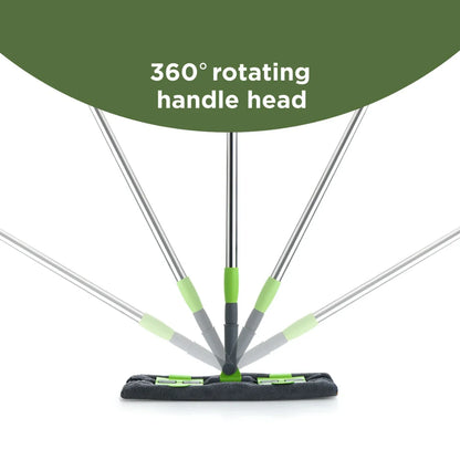 8710 Multipurpose Wet And Dry Cleaning Microfiber Flat Mop Floor Cleaning Mop With 360 Degree Rotating Head And Telescopic Handle Steel Rod Long Handle Dry Mops Standard (1 Piece Multi-colour) - Zidbik