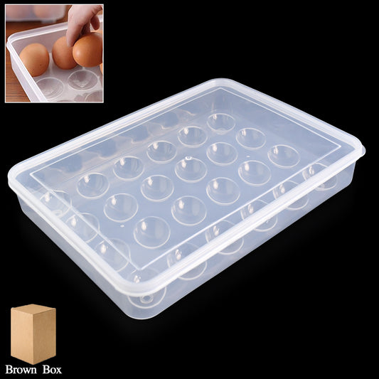 Plastic Egg Storage Container Holder For Refrigerator Egg Tray Holds 24 Eggs (1 Pc) - Zidbik