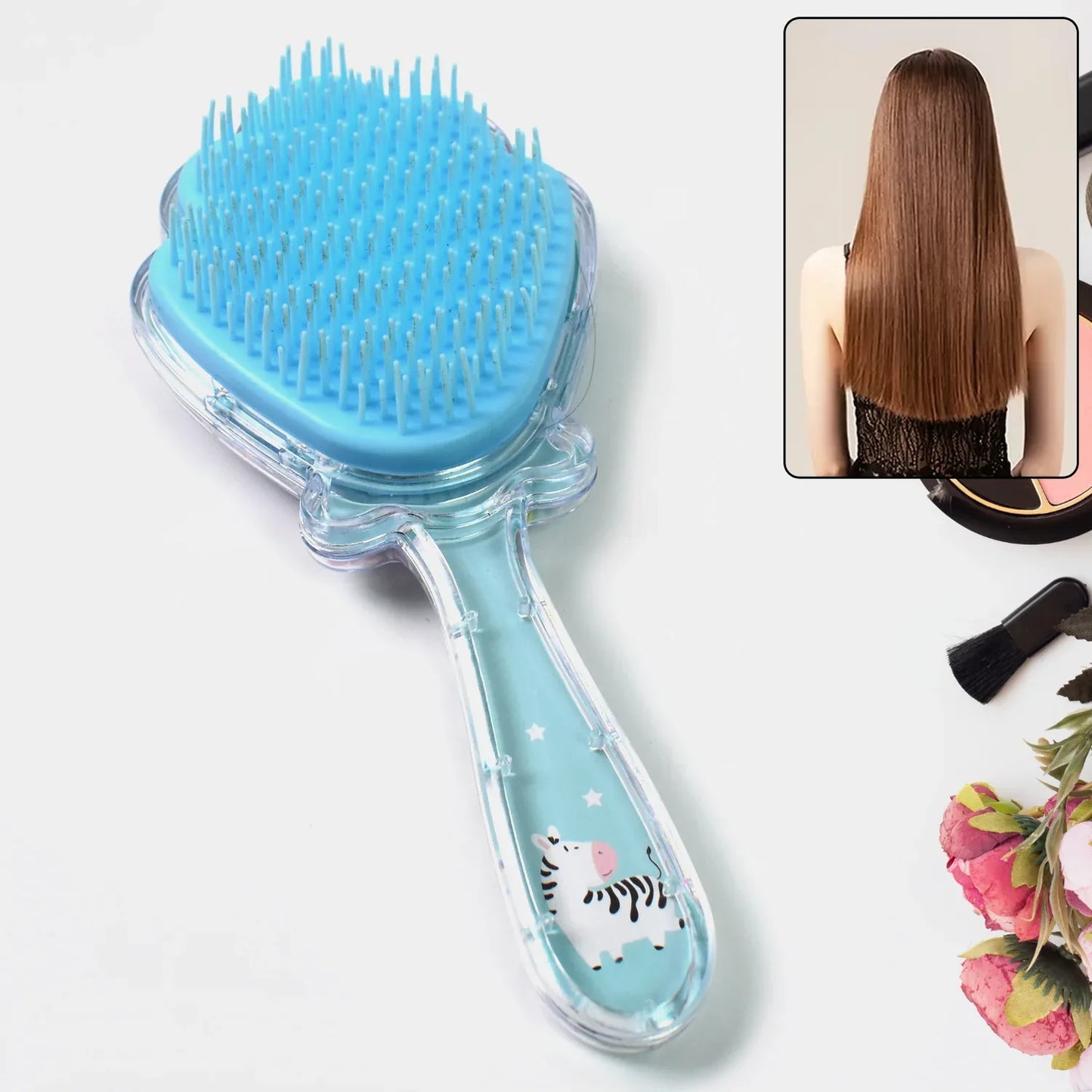 Cartoon Hair Brush Massage Shower Comb Blur Wet Salon (1 Pc ) - Zidbik