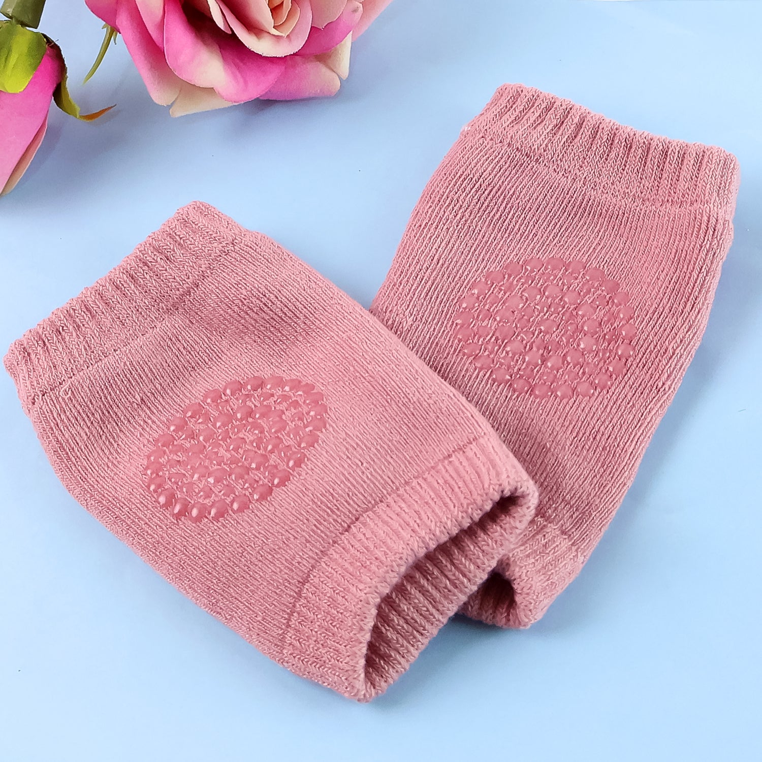 Pink Toddler Wool Knit Leg Warmer (Knee Guard) - Zidbik