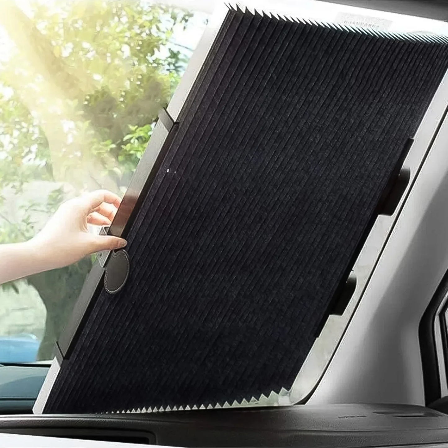 Retractable Long Foldable Windshield Sun Shade For Car (1 Set) - Zidbik