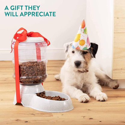 Pet Feeder Food Dispenser - Replenish Pet Food For Dog Cat Animal Automatic Gravity Dry Food Storage Bottle - Zidbik