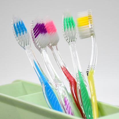 Premium Plastic Toothbrush (1 Pc  Mix Color) - Zidbik