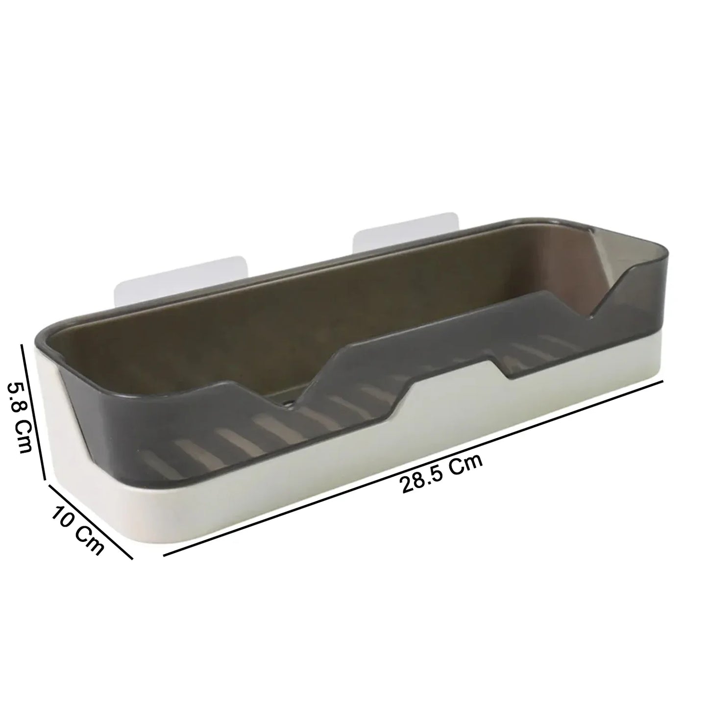 Wall Mounted Self Adhesive Plastic Storage Shelf (1 Pc) - Zidbik