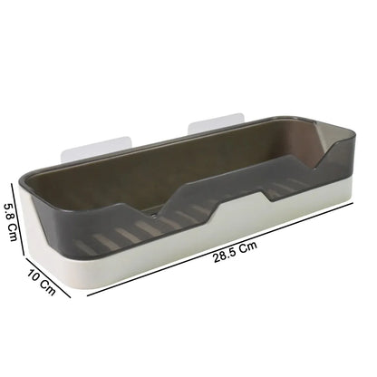 Wall Mounted Self Adhesive Plastic Storage Shelf (1 Pc) - Zidbik