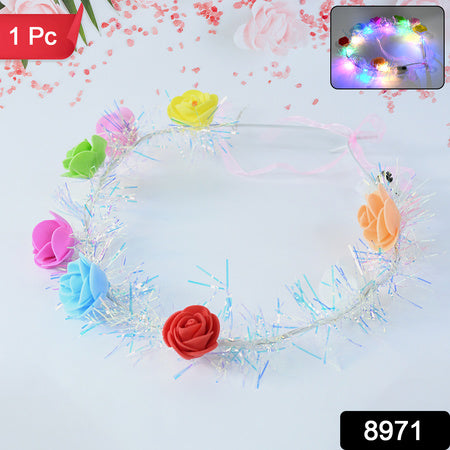 Led Flower Crown Headband  Multicolor Light-up (1 Pc) - Zidbik