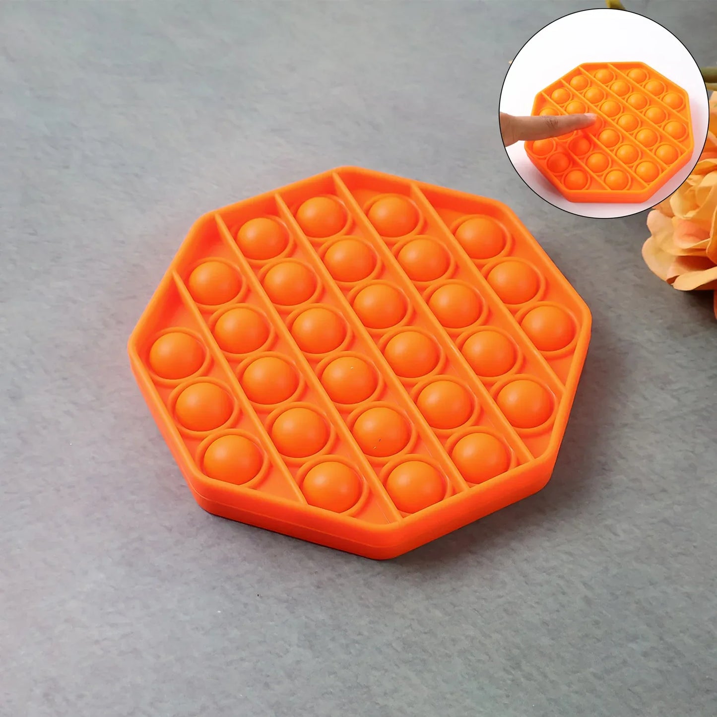 Premium Hexagon Shape Silicone Pop It Fidget Toy (1 Pc) - Zidbik
