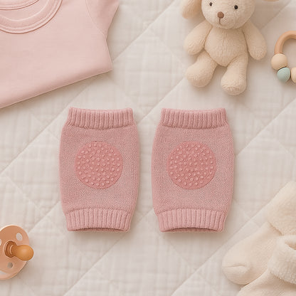 Pink Toddler Wool Knit Leg Warmer (Knee Guard) - Zidbik
