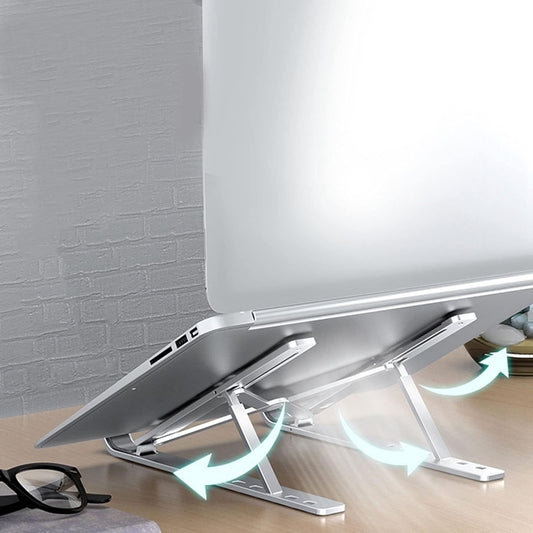 Metal Portable Laptop Stand With 7 Adjustable Angles (1 Pc) - Zidbik
