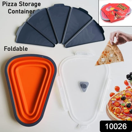 10026 Reusable Pizza Storage Containers With 5 Microwavable Serving Trays Silicone Container Expandable  Adjustable For Packing Pizza At Home  Outdoor - Zidbik