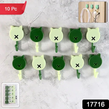 Self Adhesive Round Wall Hooks (10 Pc) - Zidbik