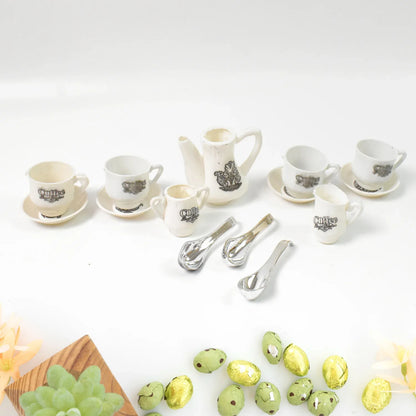 4445 Tickles Tea Toy Set Coffee Kitchen Plastic Set Toy For Kids Boys Girls (14 Pcs) - Zidbik