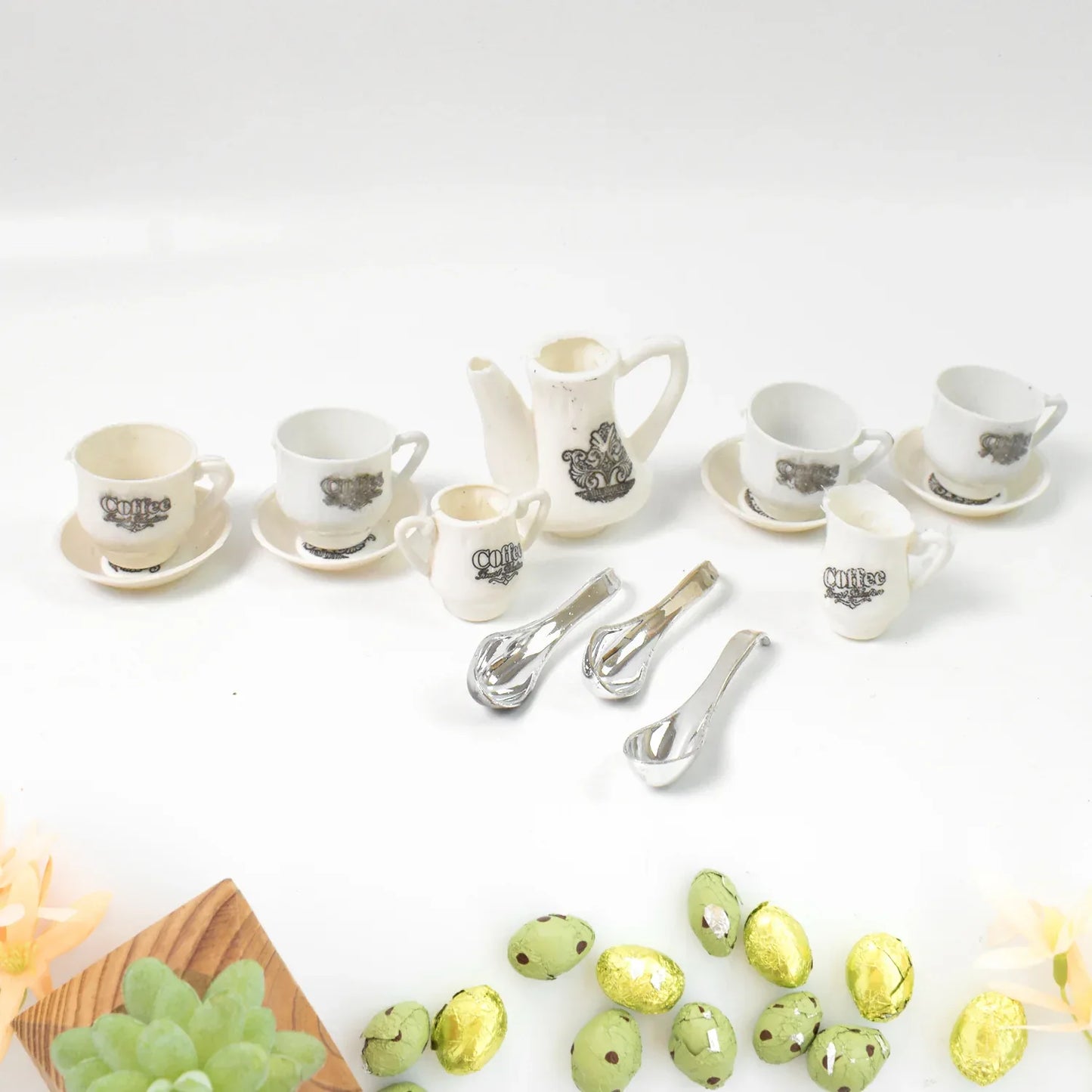 4445 Tickles Tea Toy Set Coffee Kitchen Plastic Set Toy For Kids Boys Girls (14 Pcs) - Zidbik