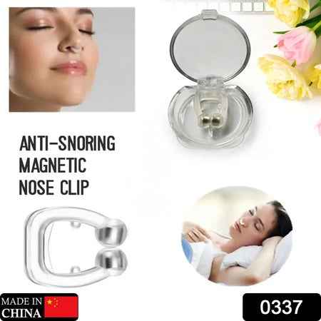 0337 Anti Snore Device For Men And Woman Silicone Magnetic Nose Clip For Heavy Snoring Sleeper Snore Stopper Anti Snoring Device (1 Pc) - Zidbik