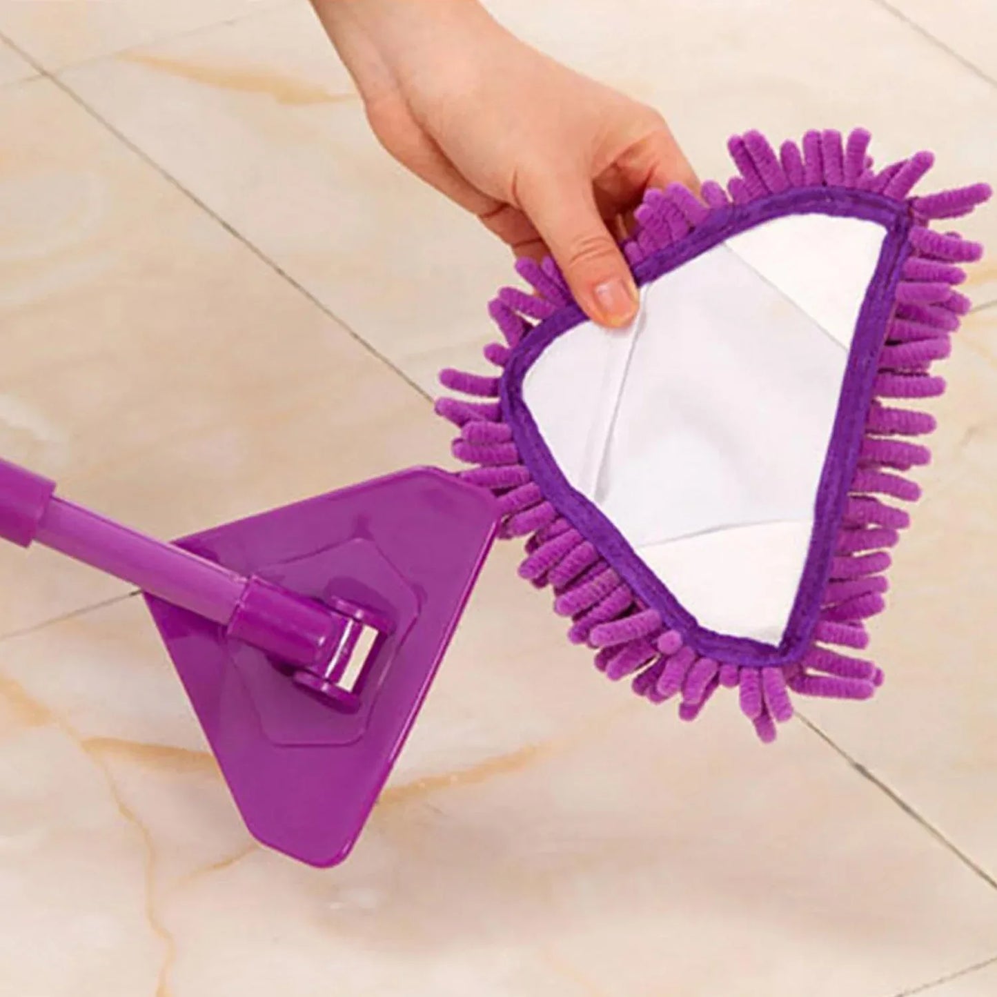 6001 Stainless Steel Road Adjustable Triangle Mop Used For Cleaning Dusty And Wet Floor Surfaces And Tiles. - Zidbik
