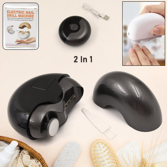 2-in-1 Electric Nail Clippers Nail File With Light (1 Pc) - Zidbik