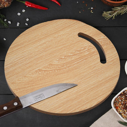 7123 Wooden Round Chopping Board  For Chopping Fruit  Vegetable - Zidbik