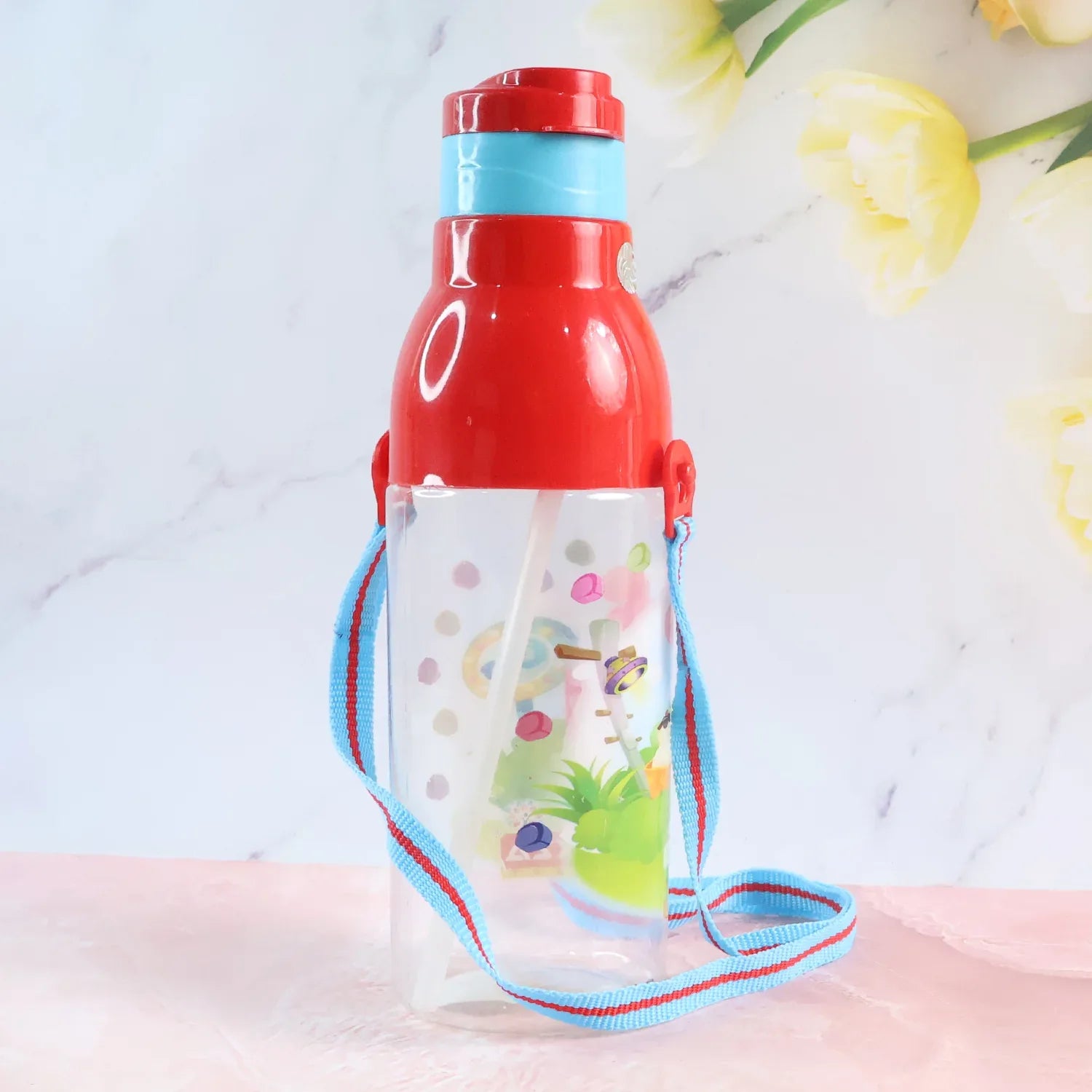 0273 Plastic Tranparent Sports Insulated Water Bottle With Dori Straw Easy To Carry High Quality Water Bottle Bpa-free Leak-proof For Kids School For Fridge Office Sports School Gym Yoga (1 Pc 800ml) - Zidbik