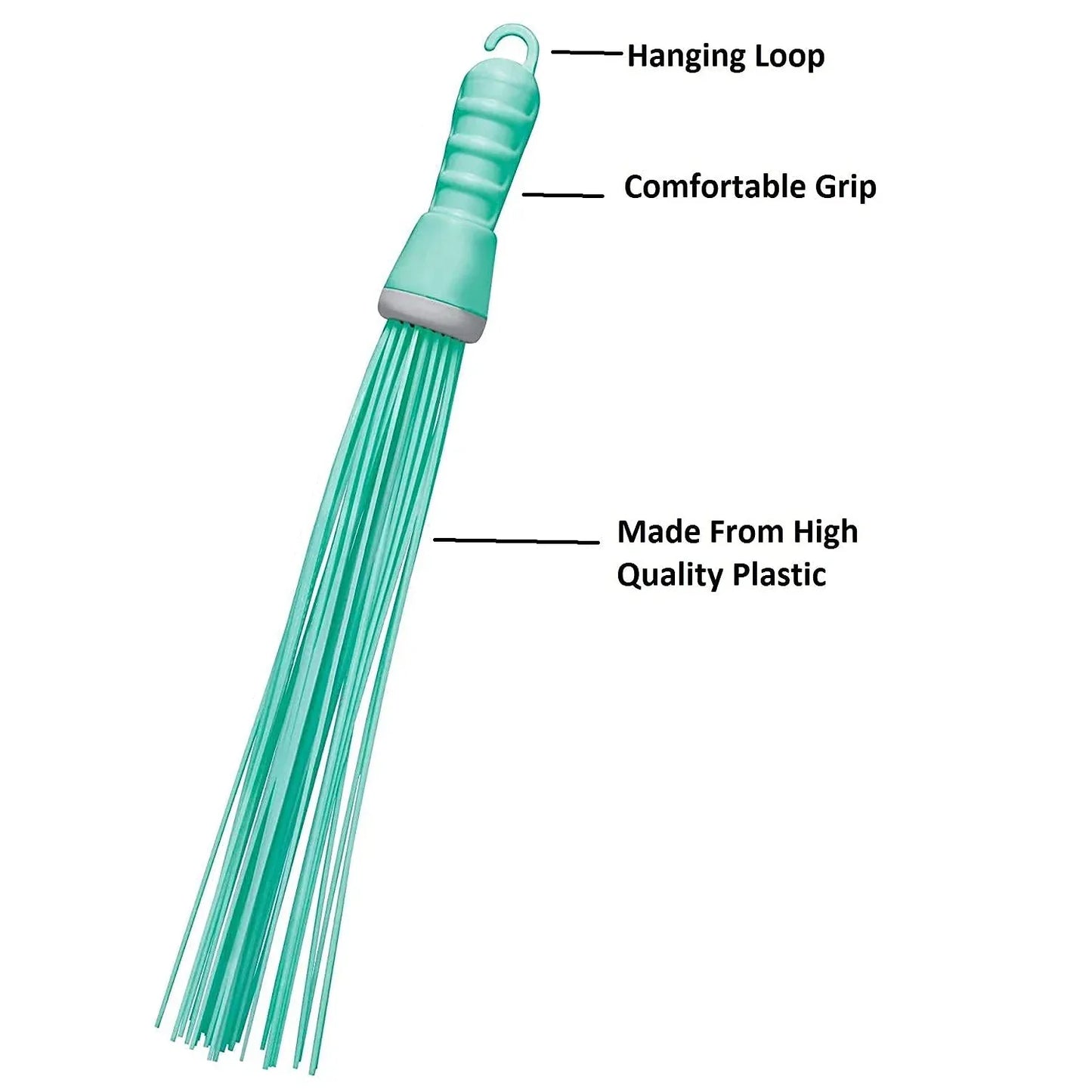 4024 Plastic Hard Bristle Broom For Bathroom Floor Cleaning And Scrubbing Wet And Dry Floor Cleaning - Zidbik
