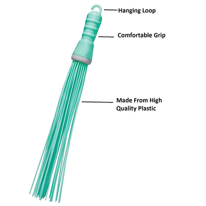 4024 Plastic Hard Bristle Broom For Bathroom Floor Cleaning And Scrubbing Wet And Dry Floor Cleaning - Zidbik