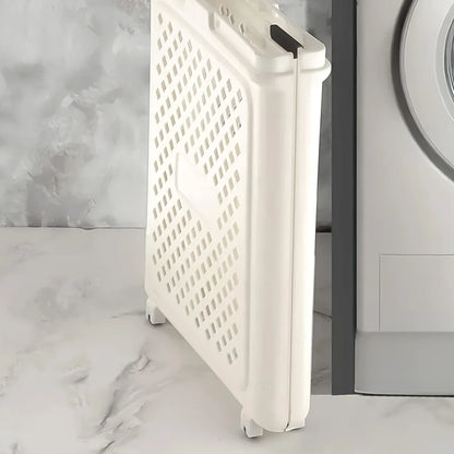 Large Foldable Laundry Basket With Wheels - Zidbik
