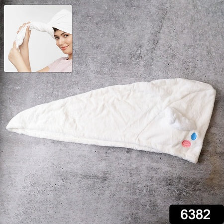 Premium Soft Microfiber Hair Drying Towel Wrap With Button (1 Pc) - Zidbik