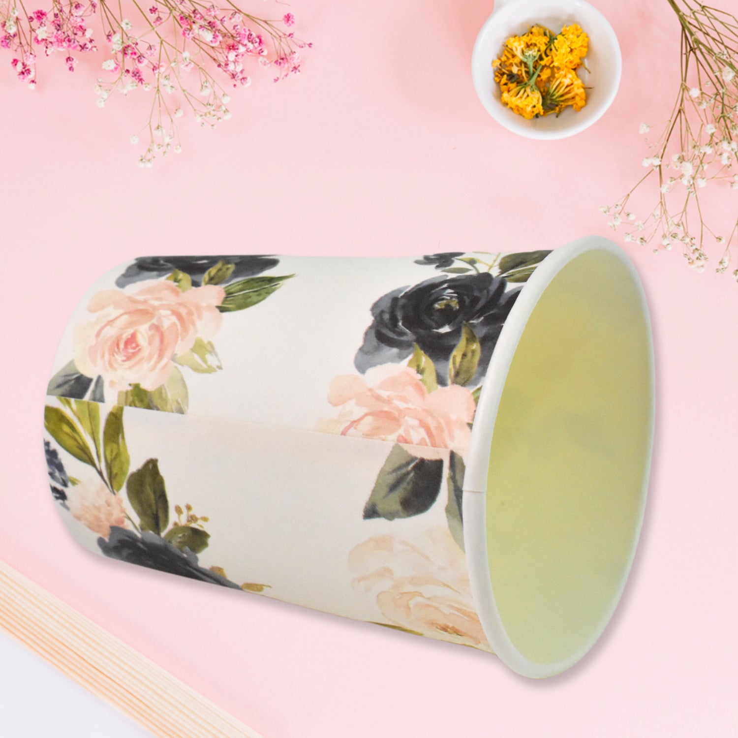 Disposable Paper Cups Disposable Tea Coffee Cups (10 Pcs Set  Mix Color  Design) - Zidbik