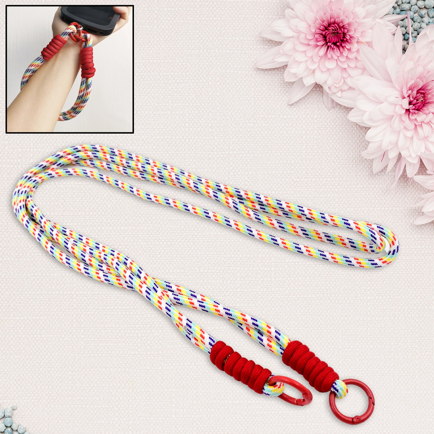 Universal Lanyard For Phone Cross-body Cell Phone Lanyard  With All Smartphones (1 Pc  52 Inch  Multicolor) - Zidbik