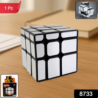 Mirror Cube 3x3 Puzzle Cube With Reflective Silver Surfaces - Zidbik