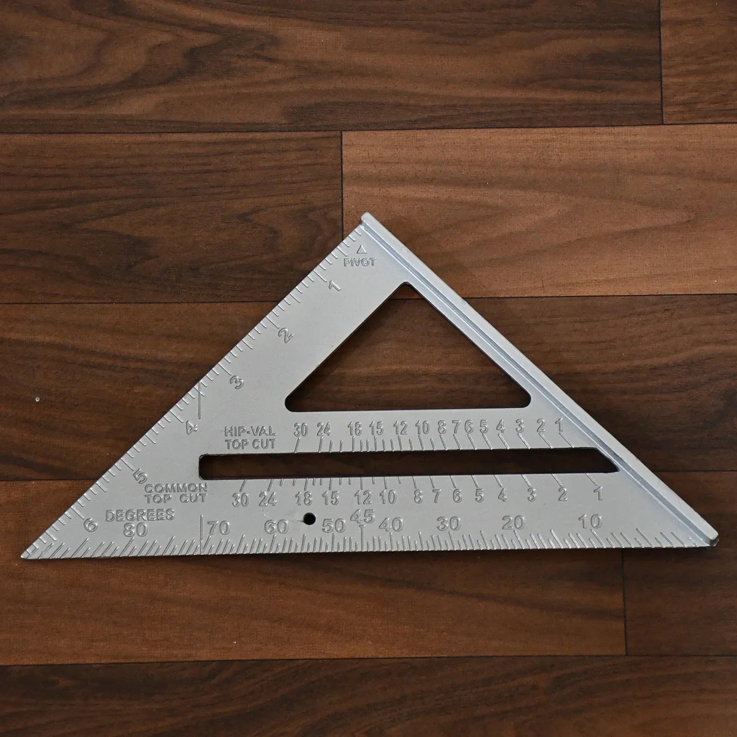 1559 Double Side Scale Triangle Measurement Hand Tool 45 Degree Triangle Ruler Home For Industry Aluminum Alloy Rafter Square 7-inch Length - Zidbik