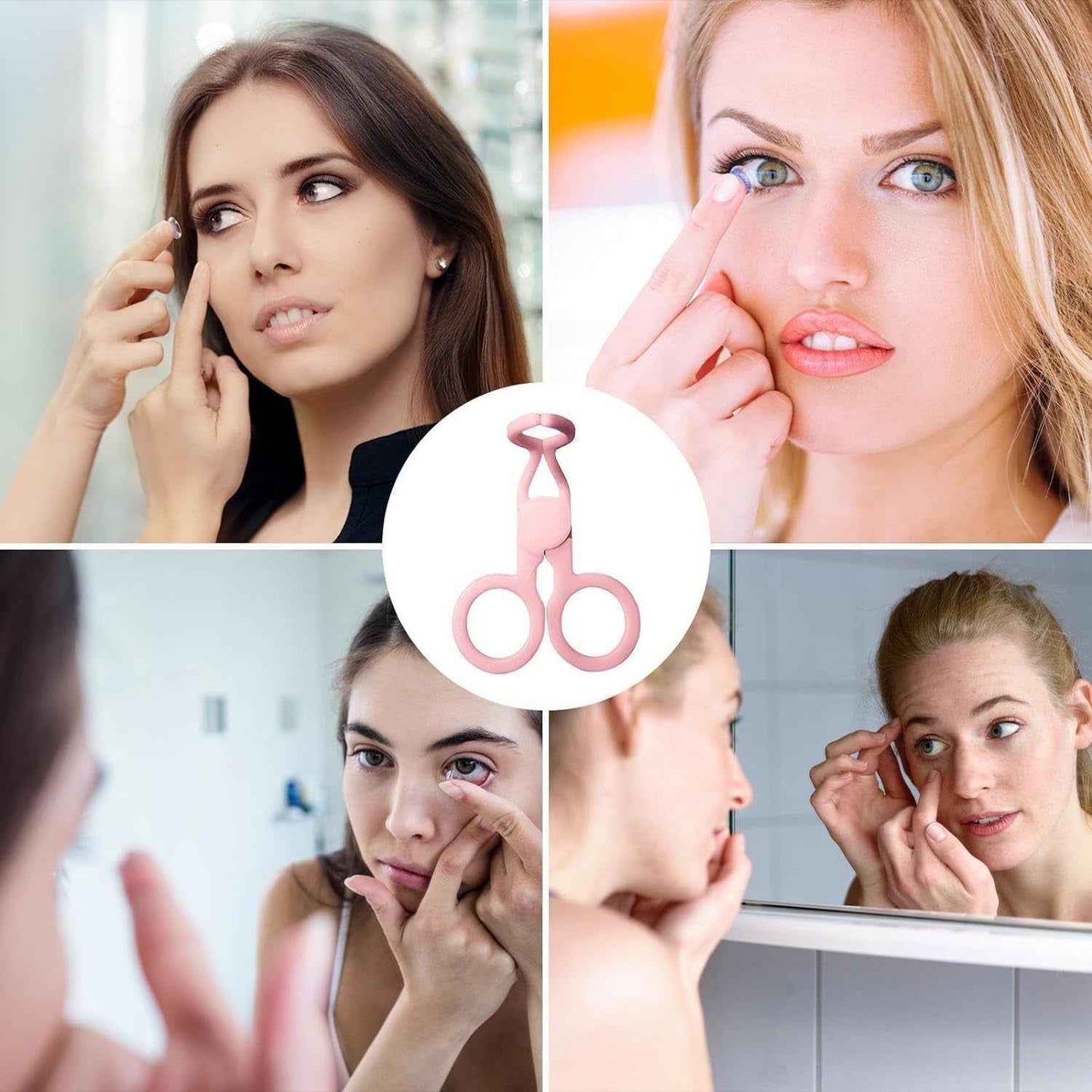 Plastic Ergonomic Women Eye Care Contact Lenses Inserter Remover Tool (1 Pc) - Zidbik