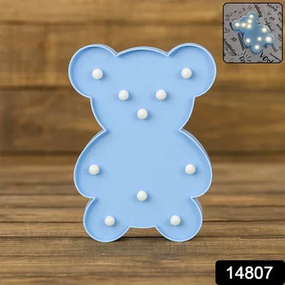 Teddy Bear Shape Led Decorative Night Light (1 Pc) - Zidbik
