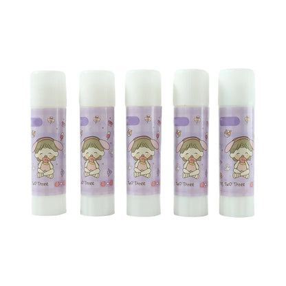 Cartoon-themed Solid Glue Stick Pack Of 5 - Zidbik