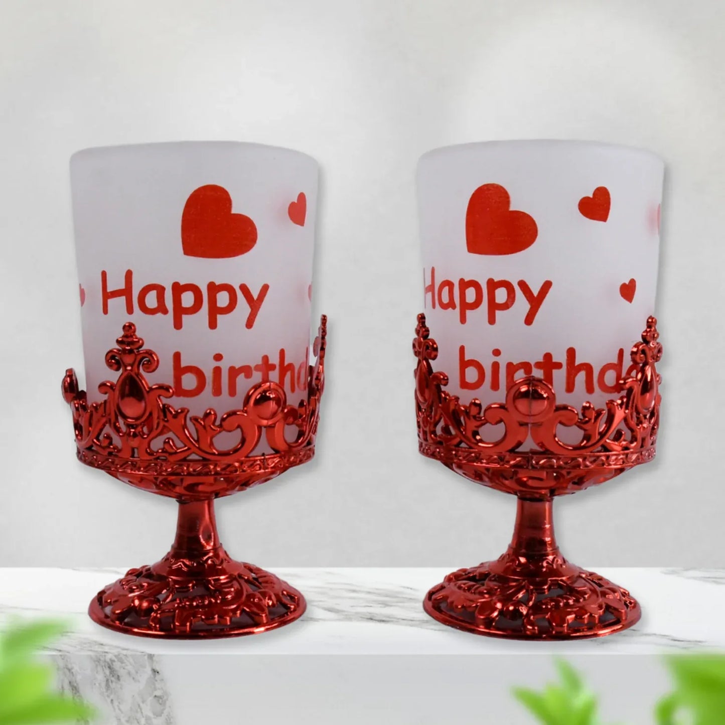 Tealight Holder Stylishly Shaped Candle Diya Stand Plastic Beautiful Design Festival (2 Pc Mix Design) - Zidbik