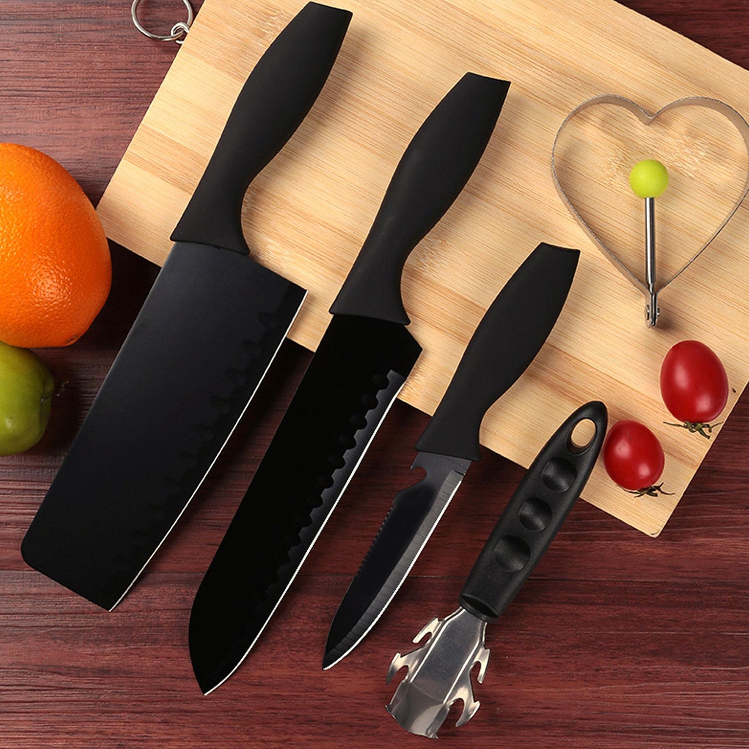 5910 5-piece Forged Kitchen Chef Cutlery Stainless Steel Knife Set Chopping Knife Chef Knife Utility Knife Butcher Knife (5pc) - Zidbik