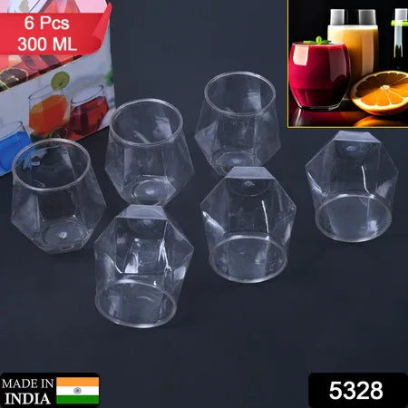 5328 Premium Transparent Pilsner Glasses Beer Juice Mocktail Lassi Glasses For Better Head Retention Aroma And Flavor Crystal Plastic Glass - Zidbik