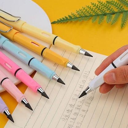 8868 2 In1 Everlasting Pencil Replaceable Head With Eraser Inkless Pencils Eternal Infinite Pencil Portable Everlasting Pencil Reusable Erasable Magic Pencils For Kids Painting Stationary Set (1 Pc) - Zidbik