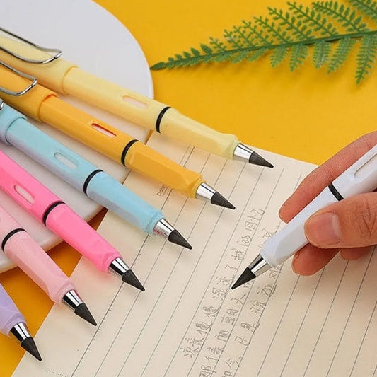 8868 2 In1 Everlasting Pencil Replaceable Head With Eraser Inkless Pencils Eternal Infinite Pencil Portable Everlasting Pencil Reusable Erasable Magic Pencils For Kids Painting Stationary Set (1 Pc) - Zidbik