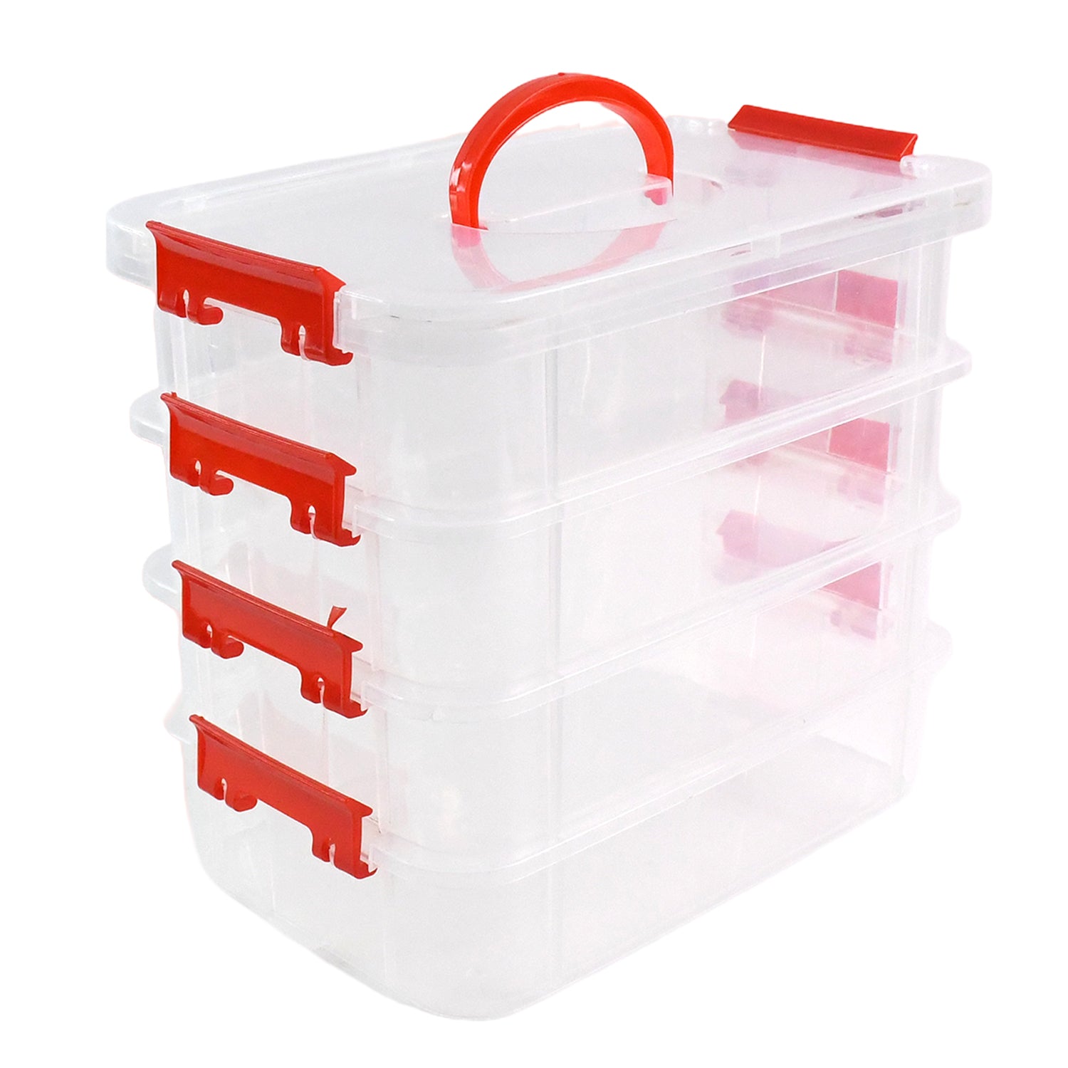 4-layer Transparent Multipurpose Plastic Storage Box - Zidbik