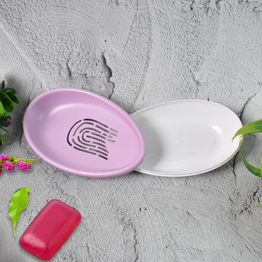 Plastic Soap Dish With Drain Soap Holder Double-layer (1 Pc) - Zidbik