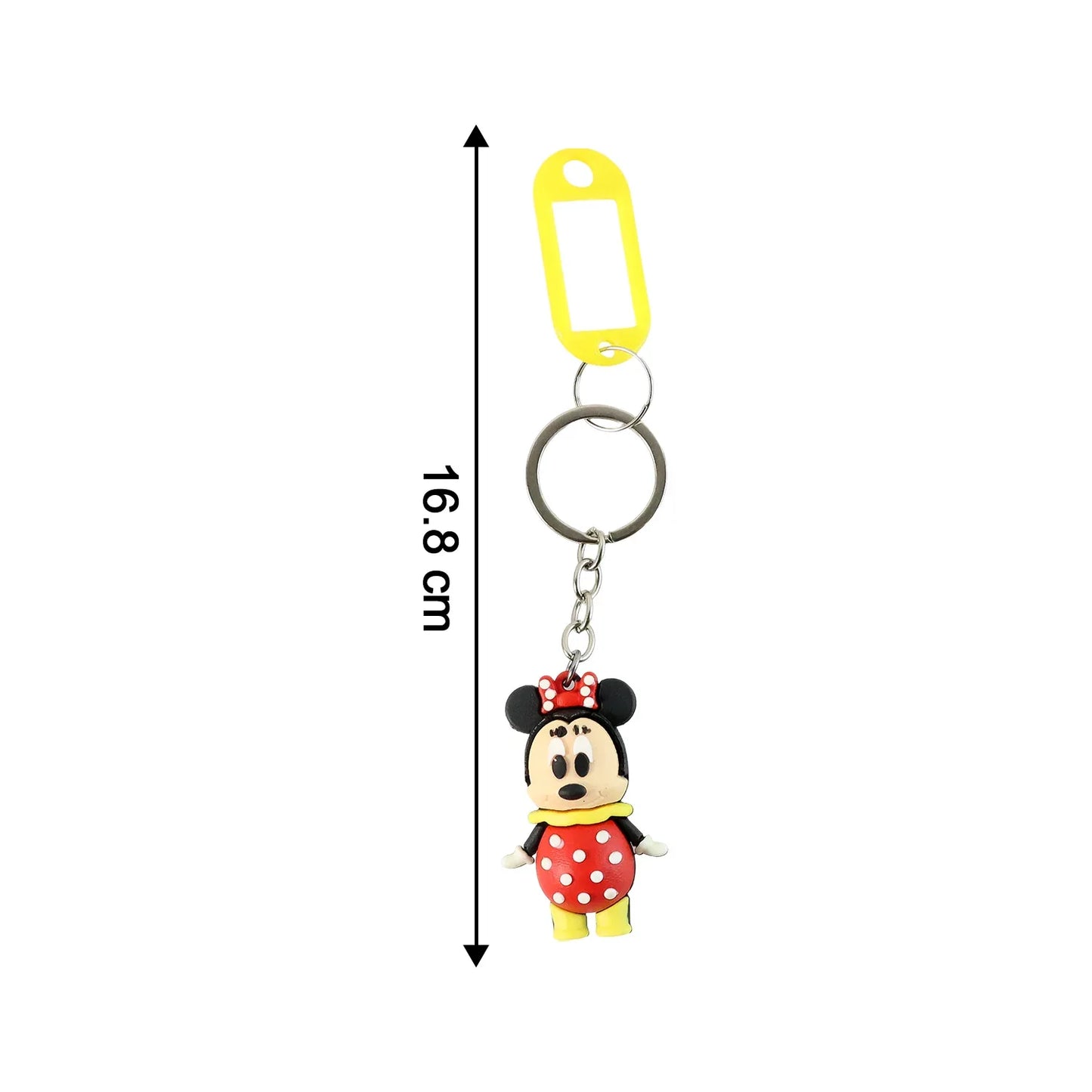 Cartoon Character Keychain With Name Tag (Mix Design 1 Pc) - Zidbik