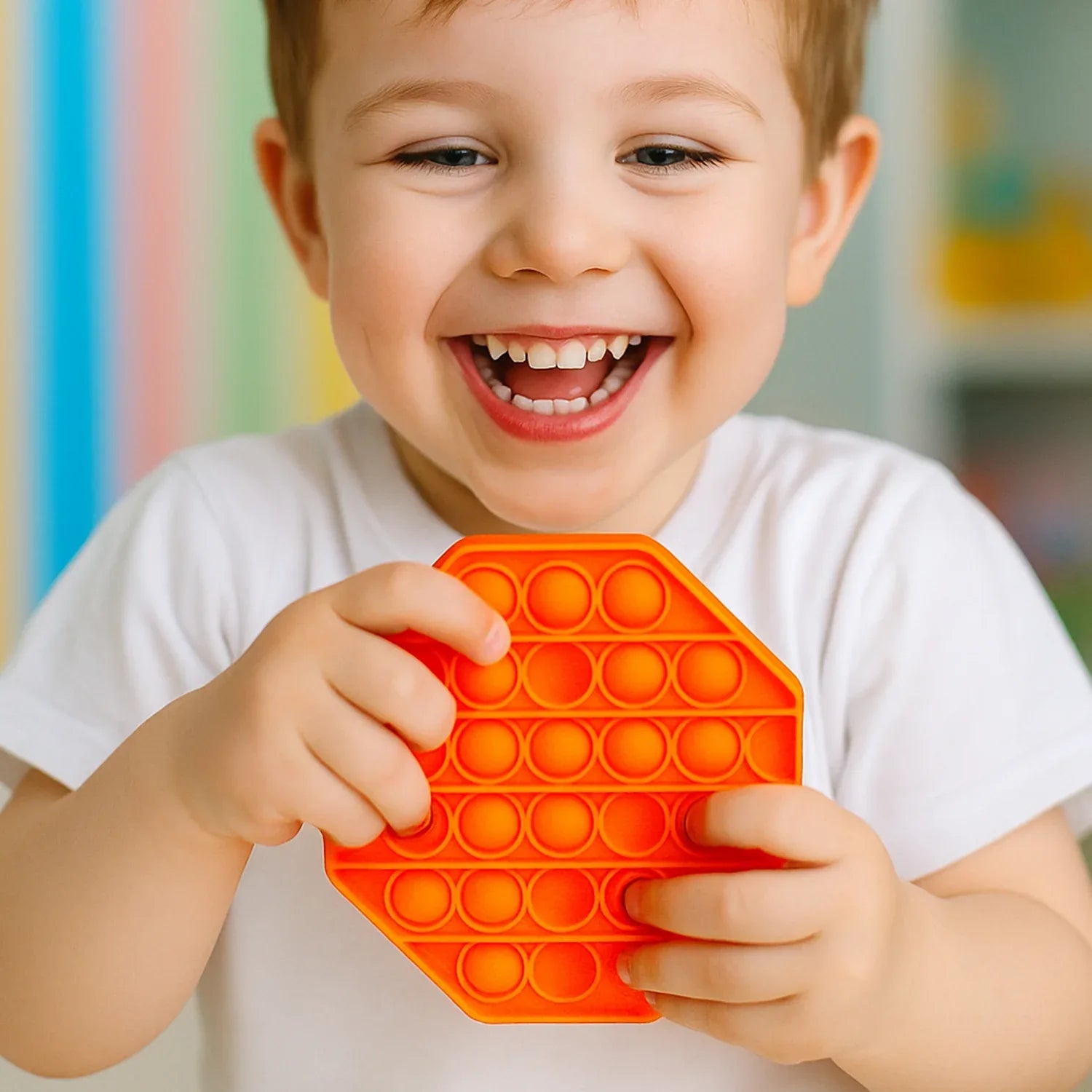Premium Hexagon Shape Silicone Pop It Fidget Toy (1 Pc) - Zidbik