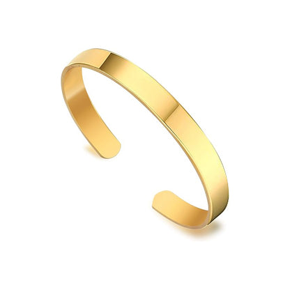 Elegant Gold Finish Open Cuff Bracelet Kada (1 Pc) - Zidbik
