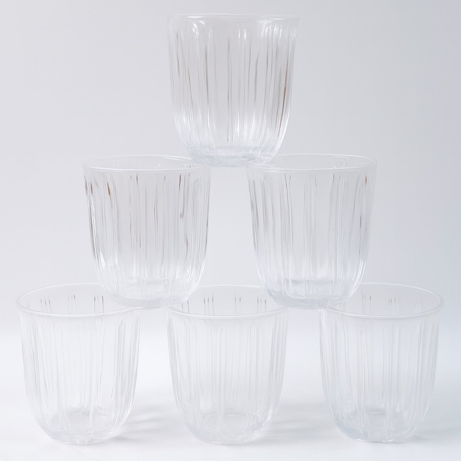 Premium Transparent Glass Tumbler Set (256ml  6 Pc) - Zidbik