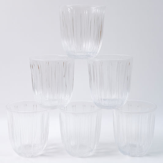 Premium Transparent Glass Tumbler Set (256ml  6 Pc) - Zidbik