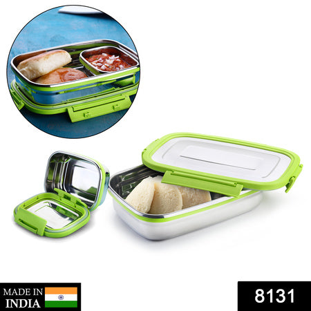 8131 Stainless Steel Lunch Pack For Office  School Use - Zidbik