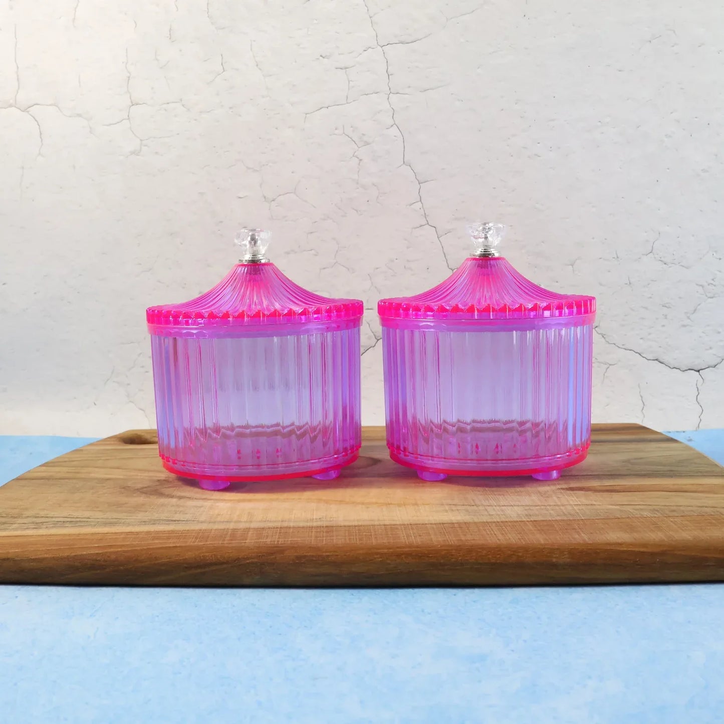 Plastic Luxury Transparent Dry Fruit Storage Jars (2 Pc) - Zidbik