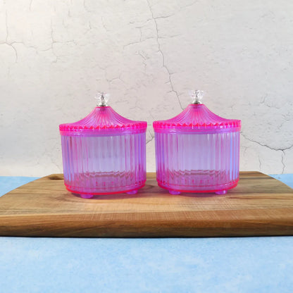Plastic Luxury Transparent Dry Fruit Storage Jars (2 Pc) - Zidbik