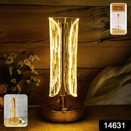 Luxury Tall Cylinder Shape Crystal Table Lamp (1 Pc) - Zidbik