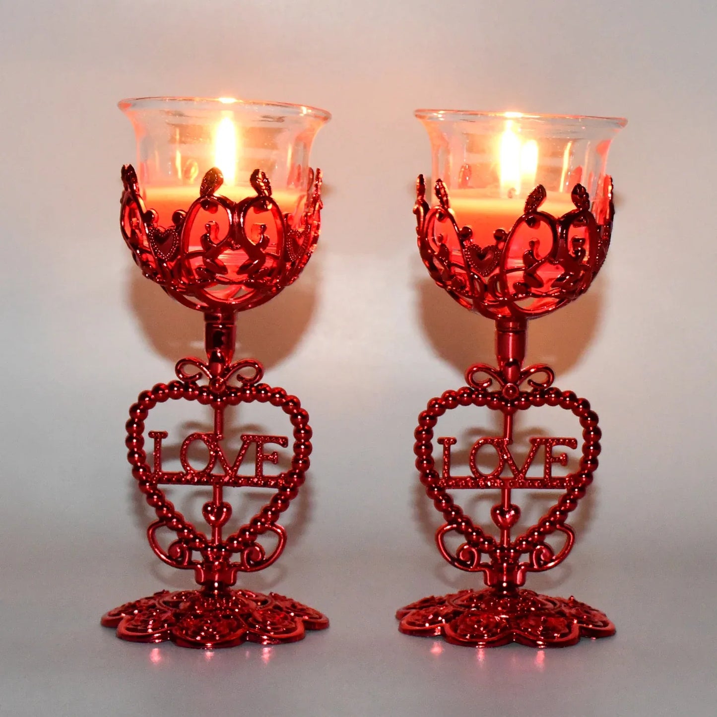 Tea Lights Holder Candle Stand (2 Pc Set) - Zidbik